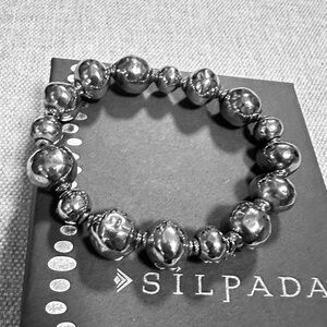 Silpada Atmospheric Stretch Bracelet .925 Sterling Silver B1998